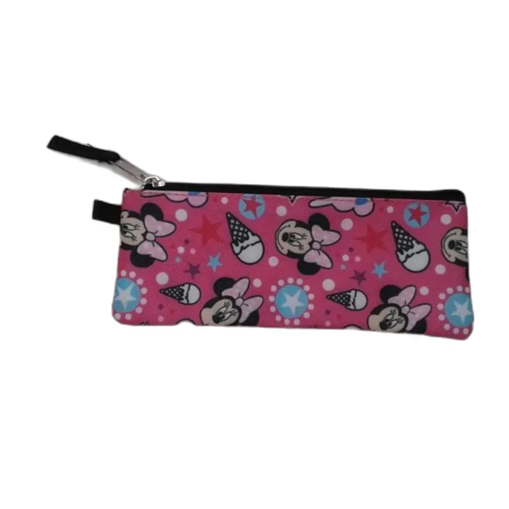 Minnie Mouse Bundle: Headband with Large Sequined Bow + Minnie Pink Pencil Case